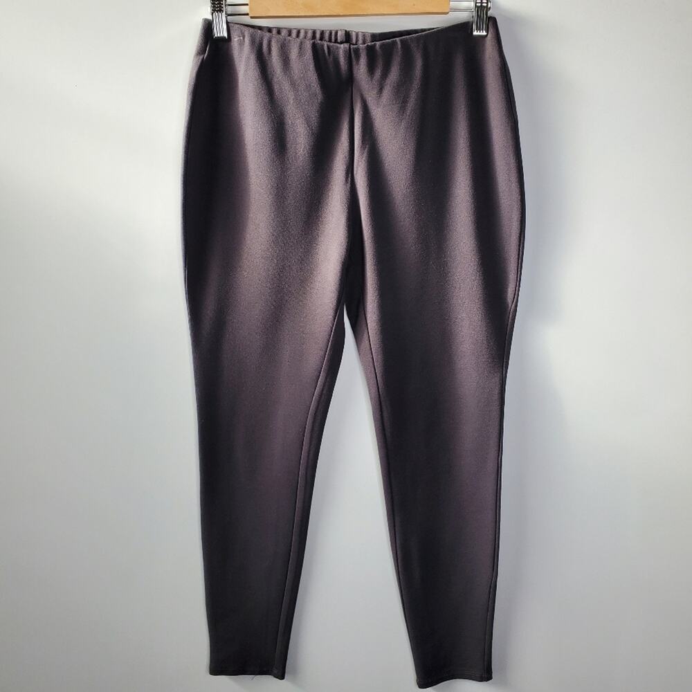 Chico's Dark Brown Stretchy tapered leg causal pant Size 4